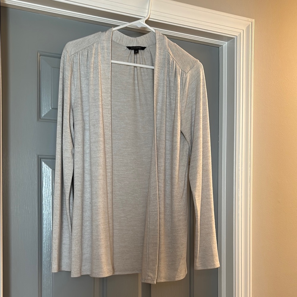 Women's Gray Open Front Cardigan